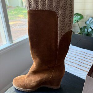 Chestnut Suede Donald Pliner boots, NEW sz 9/12